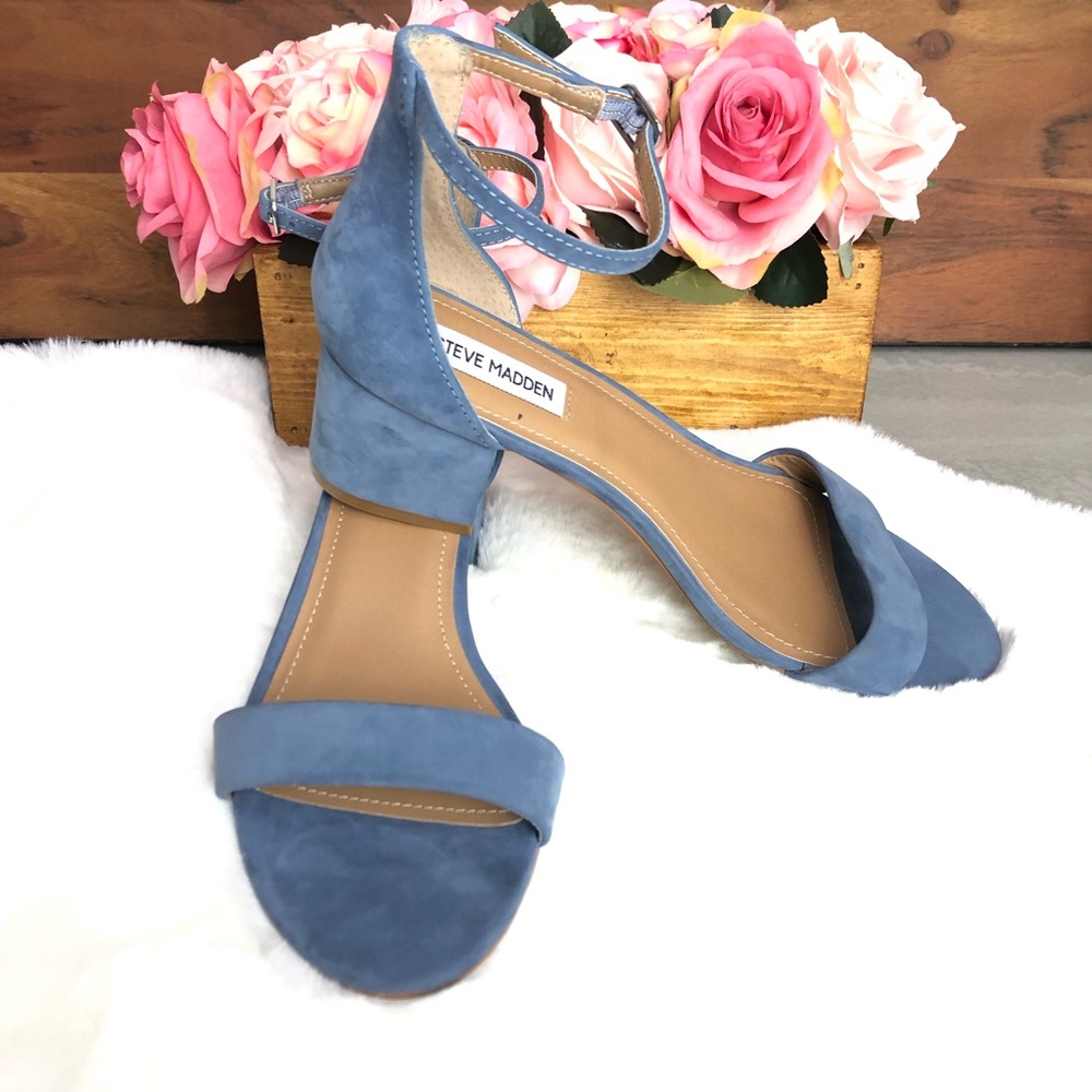 Steve Madden Block Short Blue Heels